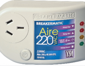 PIN220-YM Protector para Aire Acondicionado convencional 220V 20A NEMA 10-20, ajustable, con botón de encendido