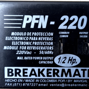 Protector Electrónico de Voltaje PFN-220 15A 1/2 H.P.