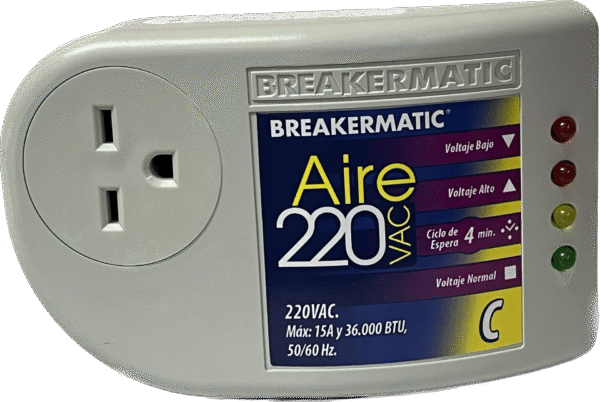 PIN220-C Protector para Aire Acondicionado Convencional 220V 15A NEMA 6-15P/R